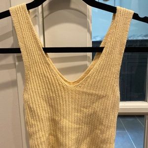 Yellow stretchy brandy tank